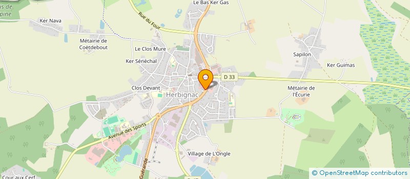 localisation de l'entreprise PENDRAGON à HERBIGNAC