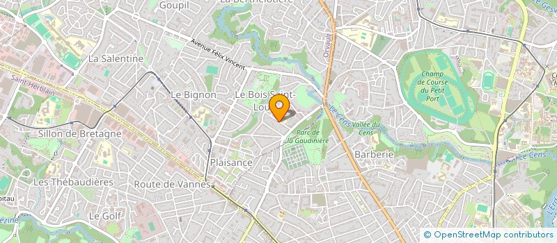 localisation de l'entreprise PENDRAGON à ORVAULT