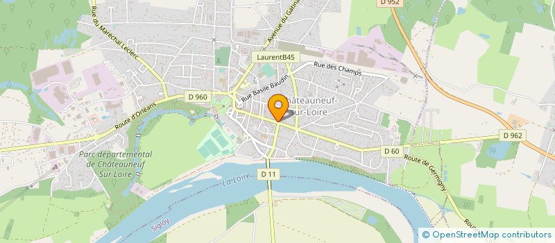 localisation de l'entreprise PENEAU LANDMAN ET BERNABE à CHATEAUNEUF-SUR-LOIRE