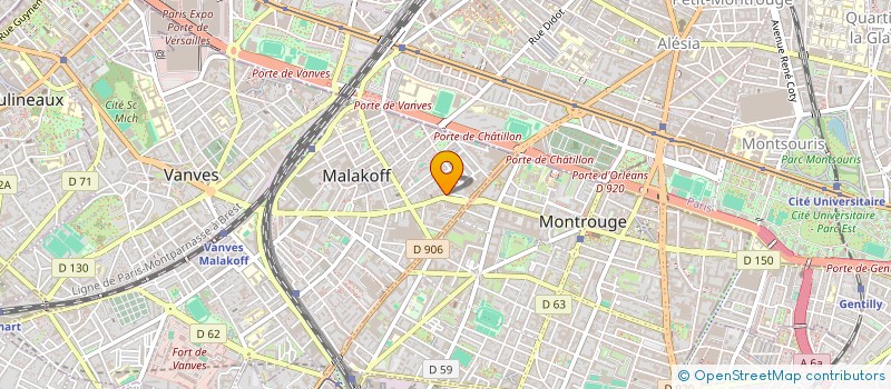 localisation de l'entreprise PENELOPE  MALAKOFF