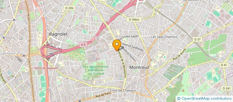 localisation de l'entreprise PENEMAC  MONTREUIL