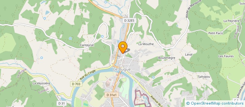 localisation de l'entreprise PENEVERDI  LE BUGUE