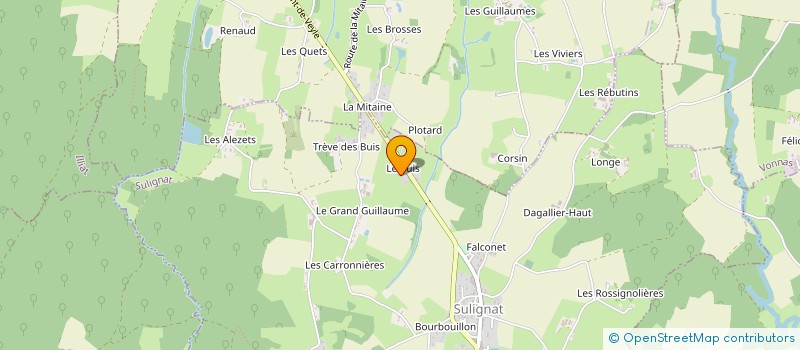 localisation de l'entreprise PENEY CARRELAGE  SULIGNAT