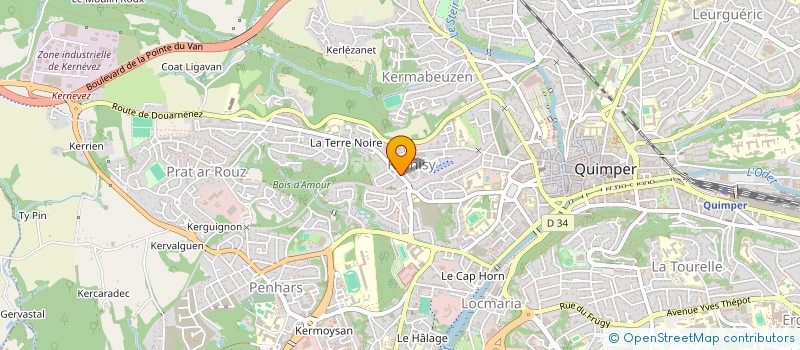 localisation de l'entreprise PENFI à QUIMPER