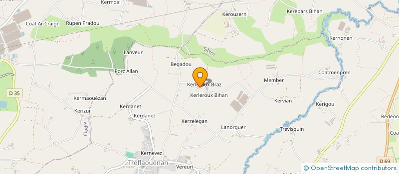 localisation de l'entreprise PENGAM à TREFLAOUENAN