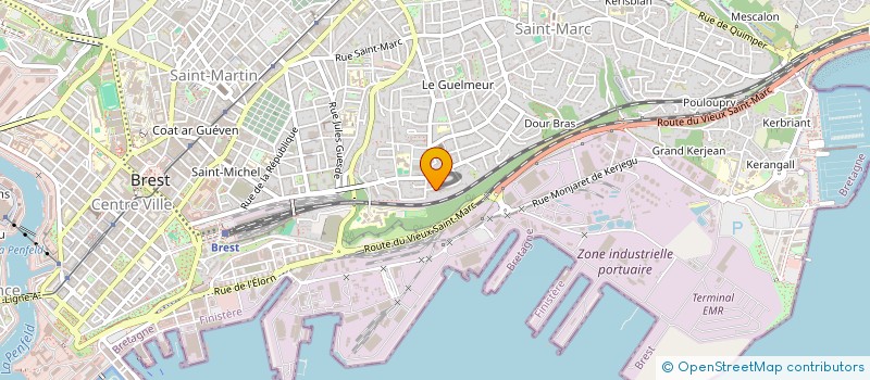 localisation de l'entreprise PENHELEN 2  BREST