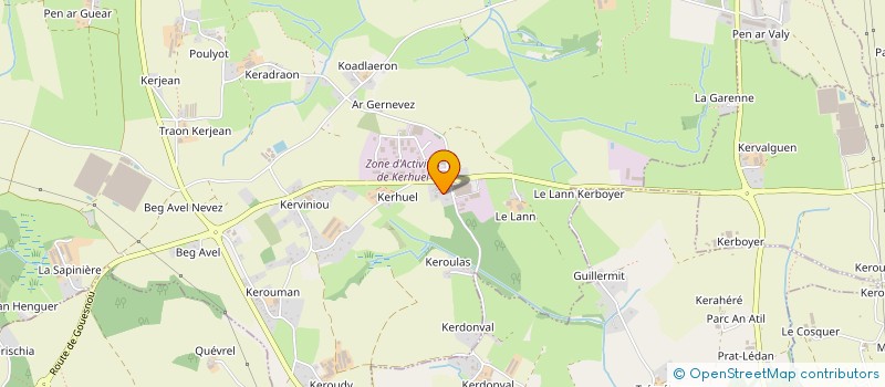 localisation de l'entreprise PENHOAD BRAZ  MILIZAC-GUIPRONVEL