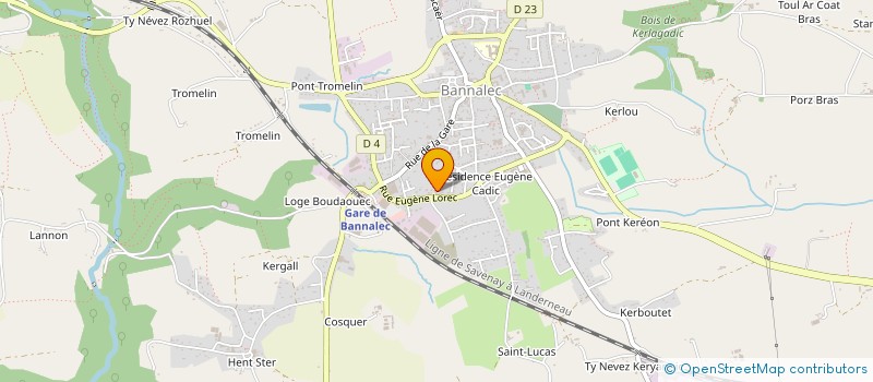 localisation de l'entreprise PENMELLEN à BANNALEC