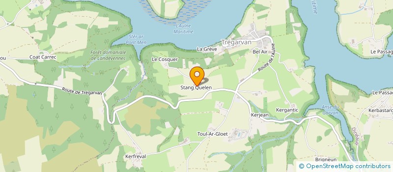 localisation de l'entreprise PENN AN WLAS  TREGARVAN