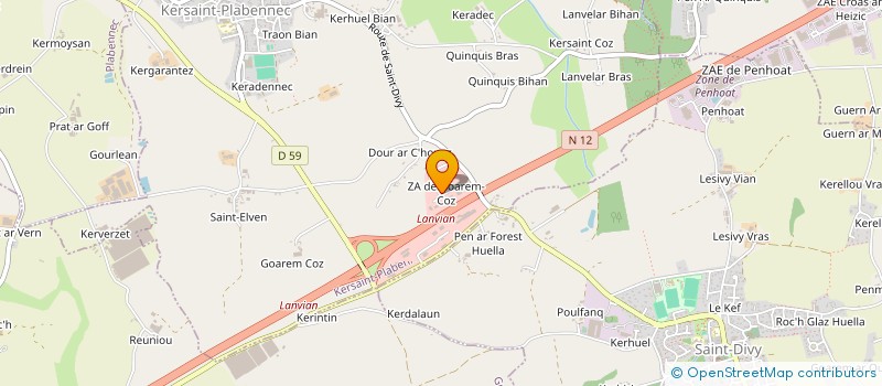 localisation de l'entreprise PENN AR BED  KERSAINT-PLABENNEC