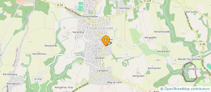 localisation de l'entreprise PENN AR CREFF  CLOHARS-CARNOET