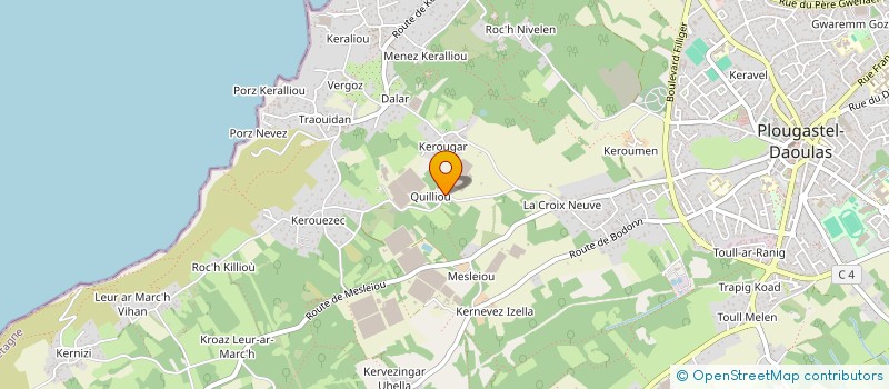 localisation de l'entreprise PENN AR CREPES  PLOUGASTEL-DAOULAS