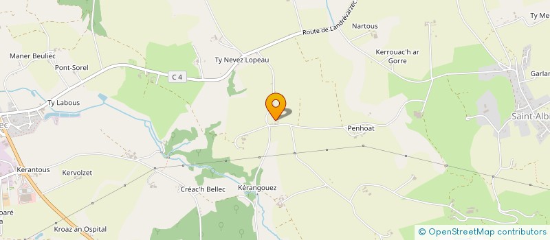 localisation de l'entreprise PENN AR ROZ  PLOGONNEC