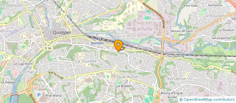 localisation de l'entreprise PENN AR TRUCK à QUIMPER