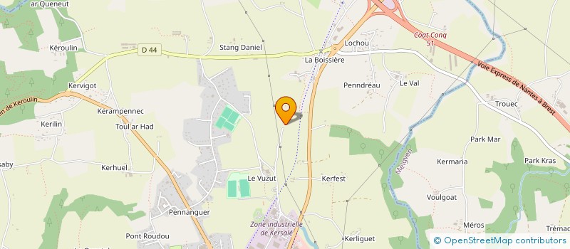 localisation de l'entreprise PENN GOLD  CONCARNEAU