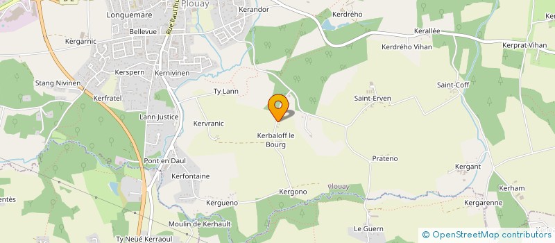 localisation de l'entreprise PENN-YARD à PLOUAY