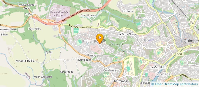 localisation de l'entreprise PENNAR & BED à QUIMPER
