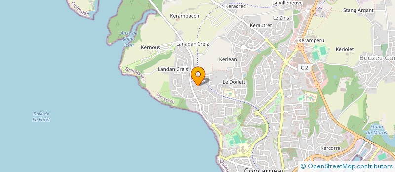 localisation de l'entreprise PENNARELLO  CONCARNEAU