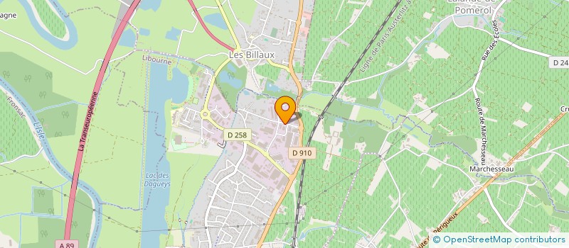 localisation de l'entreprise PENNELLE à LIBOURNE