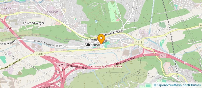 localisation de l'entreprise PENNES MIRABEAU NATATION à LES PENNES-MIRABEAU