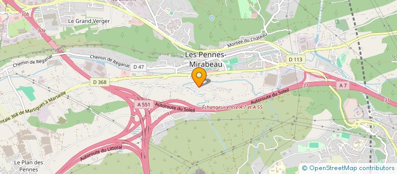 localisation de l'entreprise PENNES MIROITERIE à LES PENNES-MIRABEAU