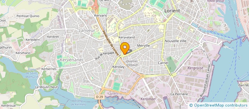 localisation de l'entreprise PENNOBERT-JOSSIC-BELLEC  LORIENT