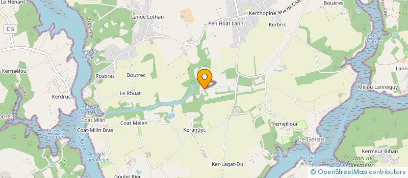 localisation de l'entreprise PENQUELEN CO  RIEC-SUR-BELON