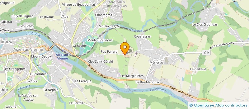 localisation de l'entreprise PENSEE DES CHAMPS à AIXE-SUR-VIENNE