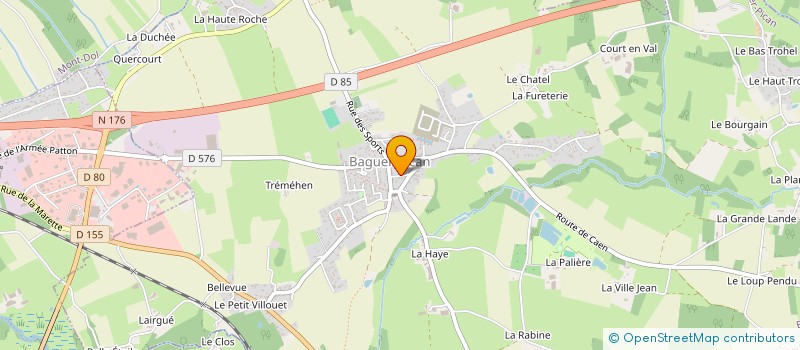 localisation de l'entreprise PENSEES CREATIVES  BAGUER-PICAN