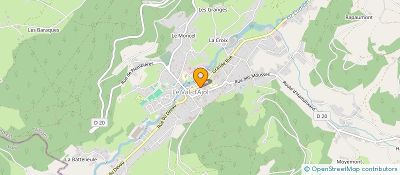 localisation de l'entreprise PENSEES SAUVAGES à LE VAL-D'AJOL