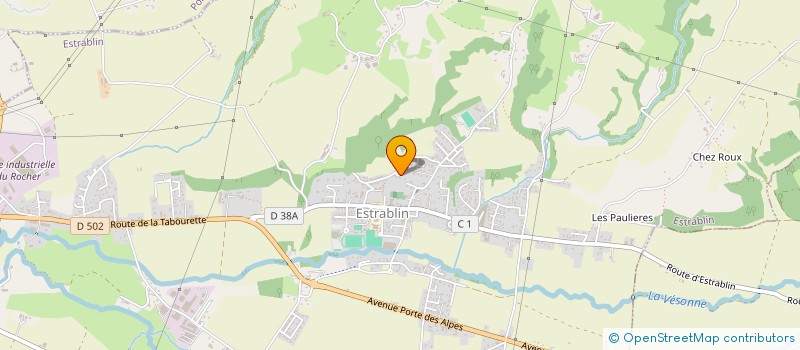 localisation de l'entreprise PENSIL à ESTRABLIN