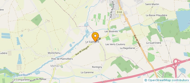 localisation de l'entreprise PENSION CRINS BLANC  MEHERS