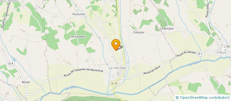 localisation de l'entreprise PENSION DE LA GRESIGNE  LE VERDIER