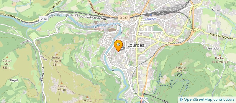 localisation de l'entreprise PENSION FAMILIALE  LOURDES