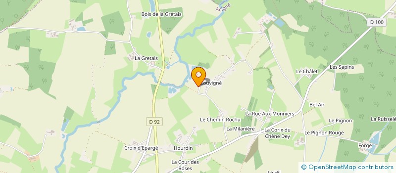 localisation de l'entreprise PENSION LOUVIGNE  ACIGNE