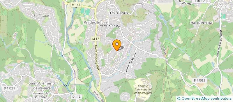 localisation de l'entreprise PENT'AXE  PRADES-LE-LEZ