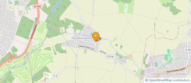 localisation de l'entreprise PENTACLE CMSI - CONSULTANT EN MISSION SECURITE INCENDIE à FEROLLES-ATTILLY