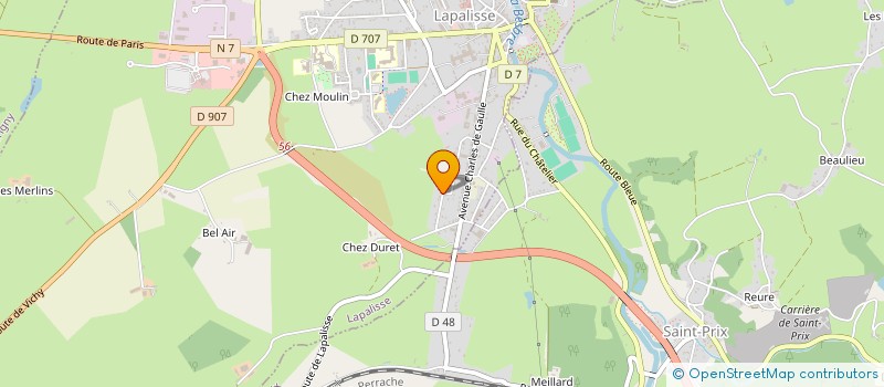 localisation de l'entreprise PENTATETE à LAPALISSE