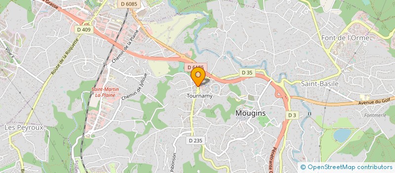 localisation de l'entreprise PENTAZUR  MOUGINS