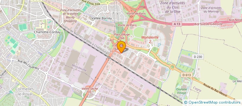 localisation de l'entreprise PENTONE  MONDEVILLE