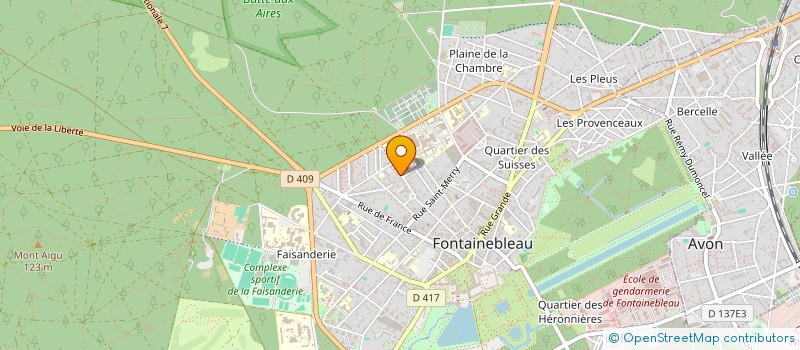 localisation de l'entreprise PENTREZ  FONTAINEBLEAU