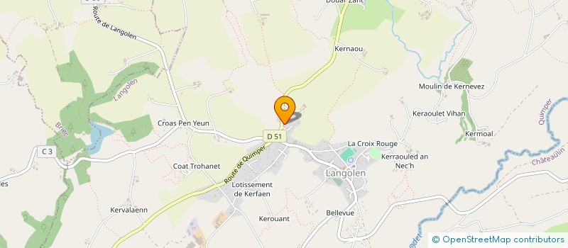 localisation de l'entreprise PENTY COSY  LANGOLEN