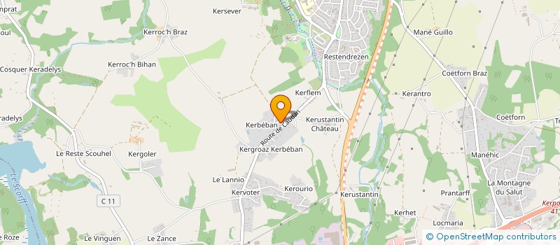 localisation de l'entreprise PENVERNE IMMOBILIER  CAUDAN