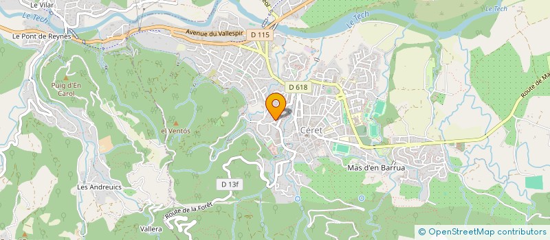 localisation de l'entreprise PENYA DRAGS DEL VALL SPIR  CERET