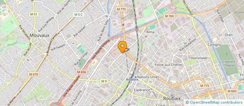 localisation de l'entreprise PEOLEO à ROUBAIX