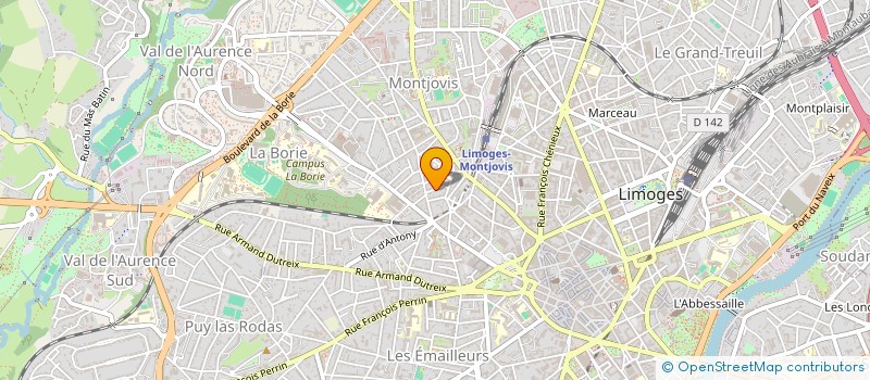 localisation de l'entreprise PEP à LIMOGES