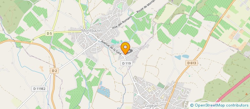 localisation de l'entreprise PEP'S ELITE à MONTBAZIN