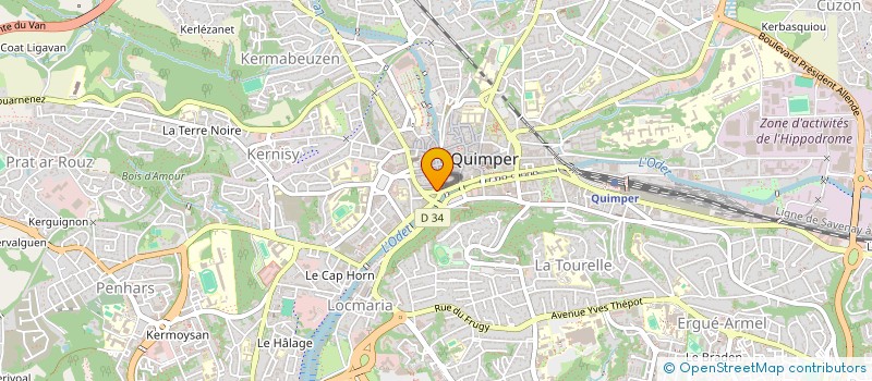 localisation de l'entreprise PEP'S LIFE à QUIMPER