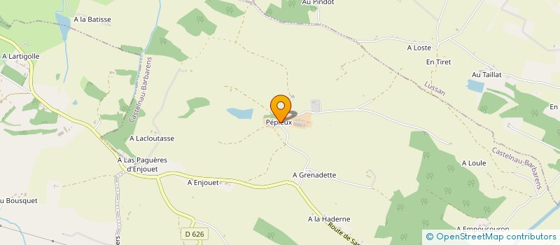 localisation de l'entreprise PEPIEUX ALLIANCE BOVINE  CASTELNAU-BARBARENS