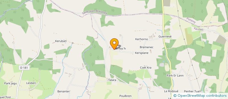 localisation de l'entreprise PEPINIERE DE POULGAT  PLAUDREN